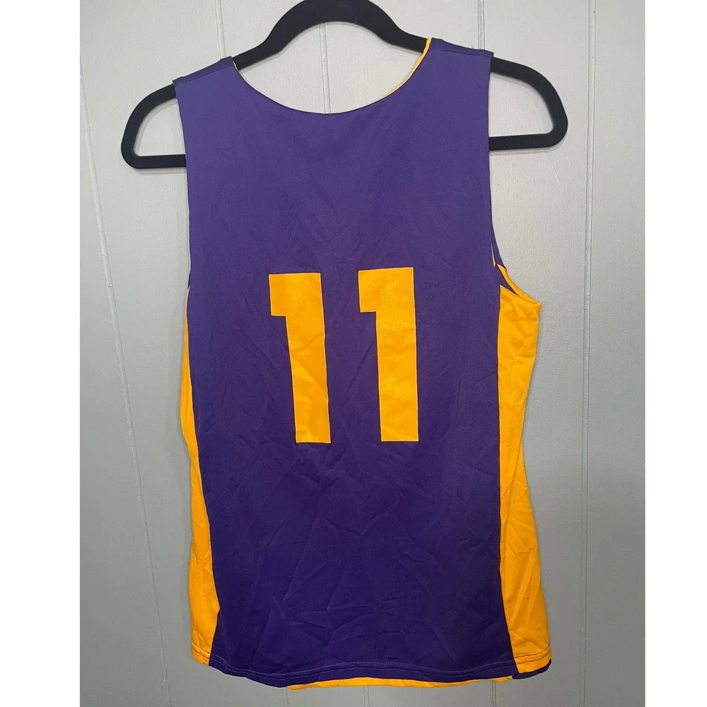Lakers Bogdonavich 11 Basketball Jersey Purple Gold Reversible, Youth Large - Picture 4 of 6